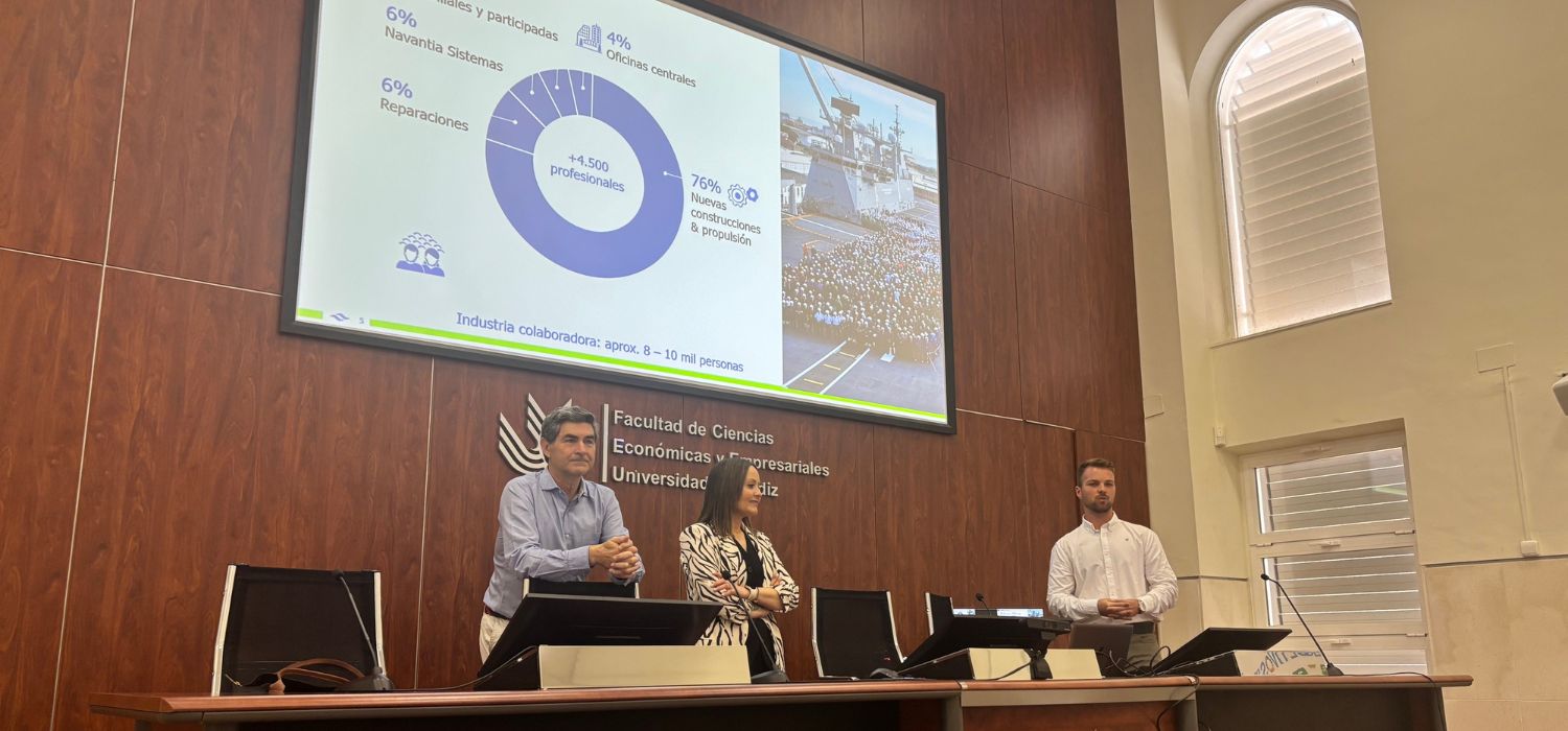 La Facultad de Empresariales acogió el evento Blue Talent con la participación de Navantia