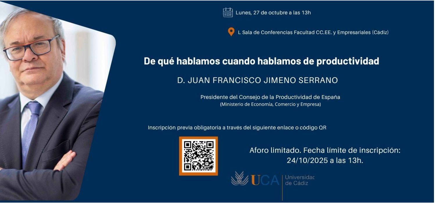 Conferencia de D. Juan Francisco Jimeno Serrano, Presidente del Consejo de la Productividad de España (27-10-2025)